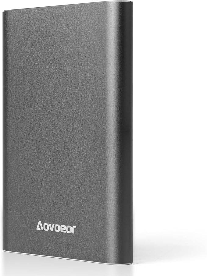 640GB Ultra Slim Portable External Hard Drive 2.5 USB 3.0 Mobile Ultrafast HDD Storage for PC Mac Desktop Laptop MacBook Chromebook Xbox One Xbox 360 PS4 (Grey)