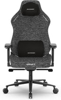 DXRacer Craft XL Video Gaming Chair for Adults Ergonomic Office Reclining Computer Chair with Magnetic Head Pillow and Lumbar Support Racing Style Height Adjustable (Woven Fabric Gray)