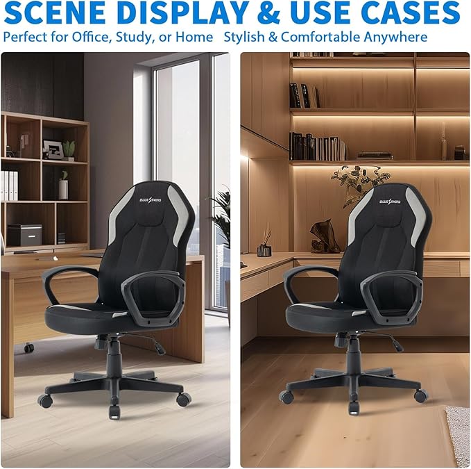 Ergonomic Mesh Gaming Chair 330lbs Breathable High Back Office Computer Chair with Adjustable Lumbar Support Swivel Desk Chair for Gaming &amp Work Black