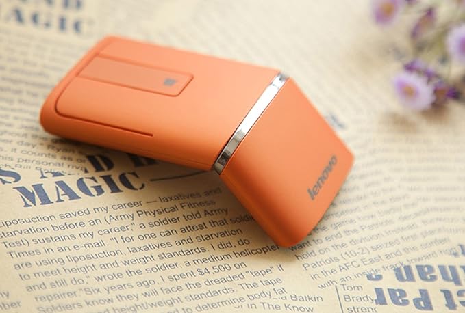 Lenovo N700 Dual Touch Slim 2.4G Wireless Mouse Bluetooth 4.0(Orange)