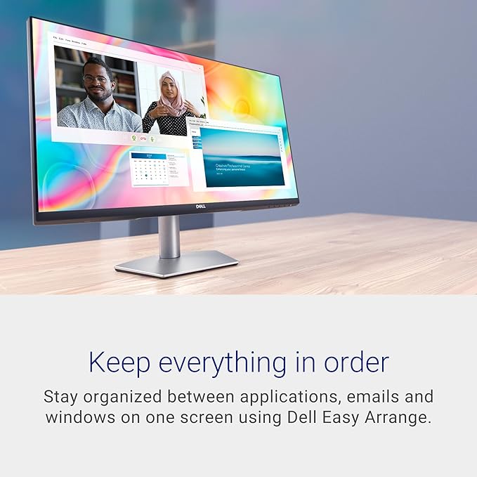 Dell S2722DC Monitor - 27-inch WQHD (2560x1440) 75Hz 4Ms Display AMD FreeSync Built in Speaker USB Type-C/USB 3.2 Gen 1/HD (Renewed)