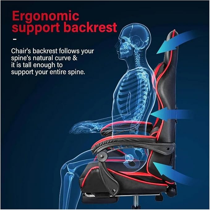 Managerial Chairs Gaming Chair Backrest and Seat Height Adjustable Swivel Recliner Racing Office Computer Ergonomic Video Game