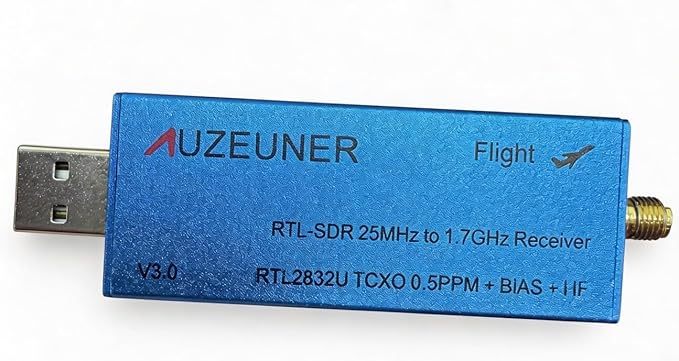 RTL-SDR RTL2832U R820T 1PPM TCXO HF BiasT SMA Software Defined Radio 25MHZ TO1760MHZ (Blue)