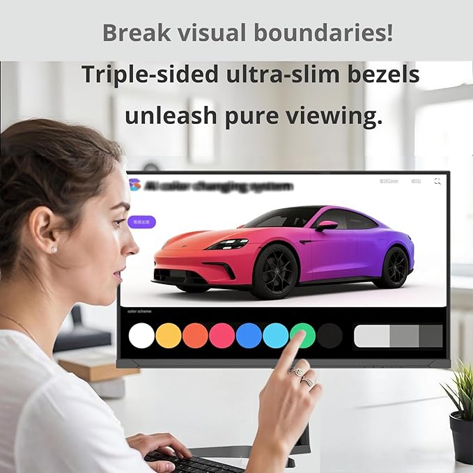 Chengying Touch Screen Monitor | 32 inch 4k | Ultra Narrow Bezel Monitor | On-Cell Touch Display | TM001Ultra Series