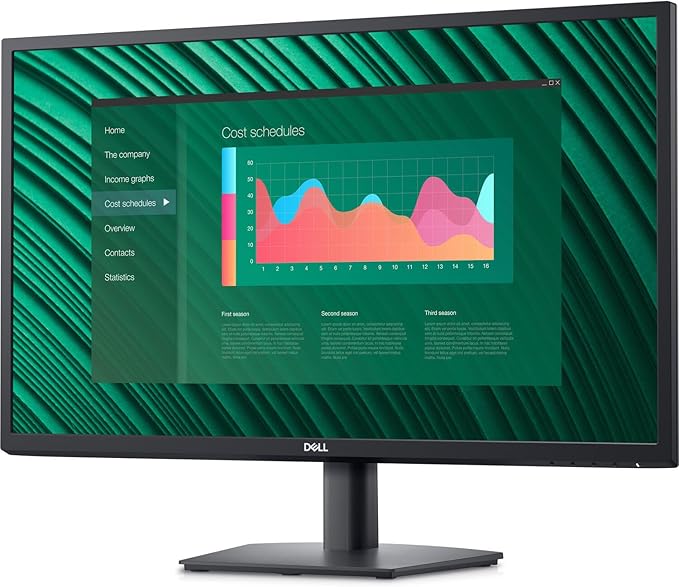 Dell E2723H VESA Mount (100x100mm) Monitor 27 FHD VA (1920x1080) 60Hz Display DisplayPort VGA Anti-Glare Display LED Backlight Ideal for Home &amp Business Black (2025 Latest Model)
