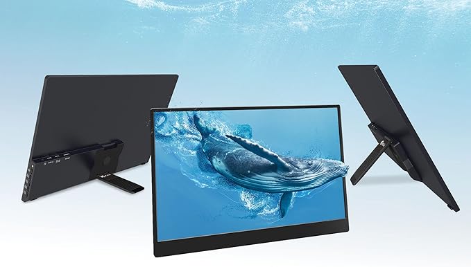 Gechic M161H 16.1 1080P Portable Monitor - Rear Port Laptop/Macbook HDMI USB-C Frameless VESA Mount Tripod Eyecare Gaming Xbox/PS5/Switch Vertical Stacked Dual Screens Travel Monitor