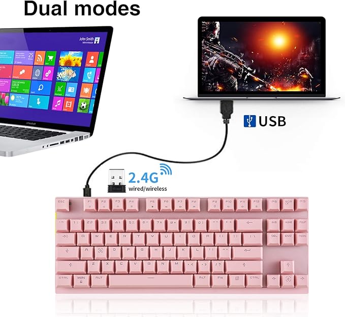 MOTOSPEED GK82 RGB LED Backlit Wired Mechanical Gaming Keyboard 82 Keys Hot-Swap Mechanical Keyboard w/Aluminum Base Upgraded Socket and Noise Absorbing Foams Soft Tactile Blue Switch