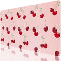 Cute Kawaii Cherry Office Desk Mat 23.6''X11.8''Pretty Design Desktop Mat Pu Leather Large Mouse Pad Aesthetic Mousepad Non-Slip Table Mat for Girls Women Home Work Computer Game