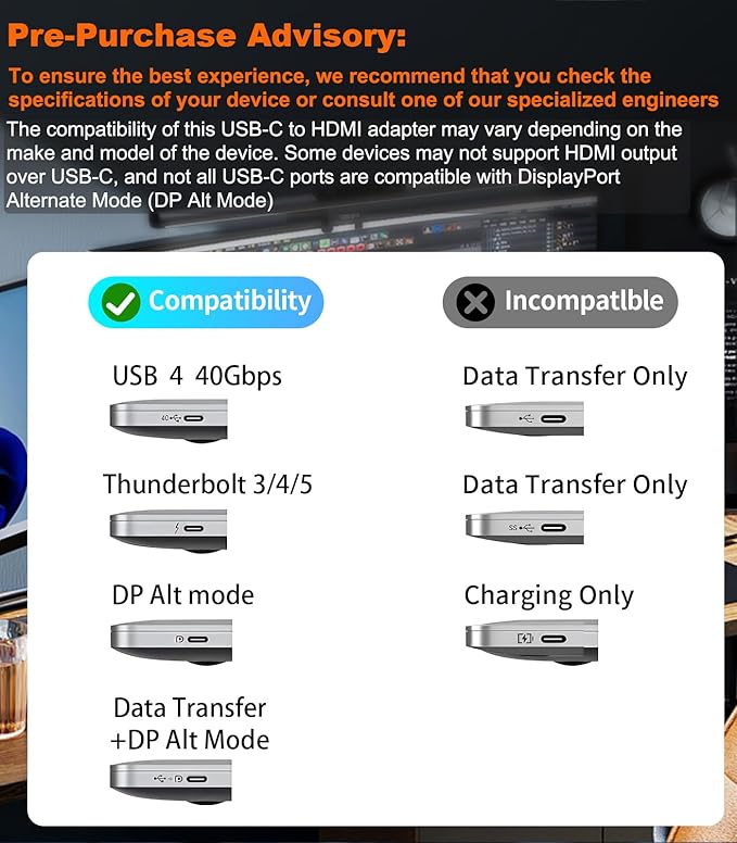 USB C to 3 HDMI Adapter with 100W PD Charging Triple 4K60Hz Monitor Extender for Dell/Surface Pro/HP HDMI Splitter Extended Display Hub Plug &amp Play Laptop Multi-Screen Adapter