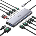 USB C Laptop Docking Station Docking Station Dual Monitor 13 in 1 DockingStation 3 Monitors with 2HDMIVGA Ethernet7USB C/A Port 100w PD SD/TF USB C Hub for Dell/HP/Surface/Lenovo Laptop