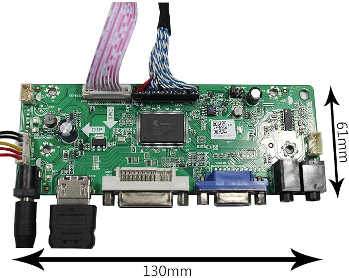 VSDISPLAY 21.5 21.5 Inch 1920x1080 LCD Screen M215HJJ-P02-2000 with VGA DVI Audio LCD Controller Board 68676