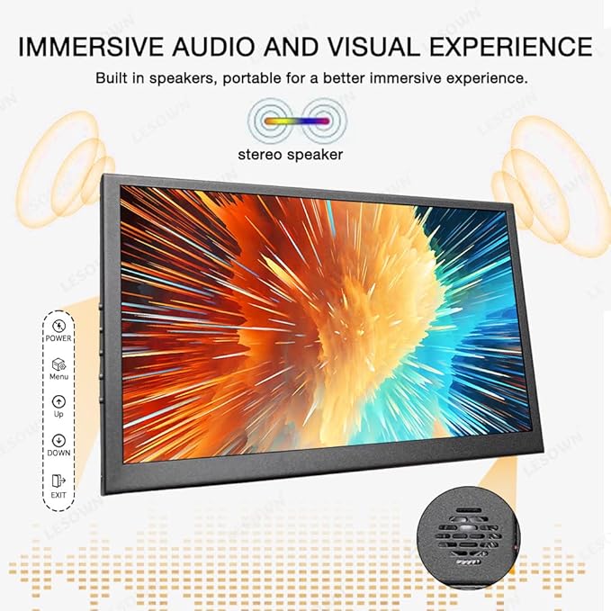 10 inch Monitor Touchscreen Small HDMI Portable Display 1024x600 IPS Computer 10.1 inch Secondary Screen mini Monitors for Windows Mac Laptop PC