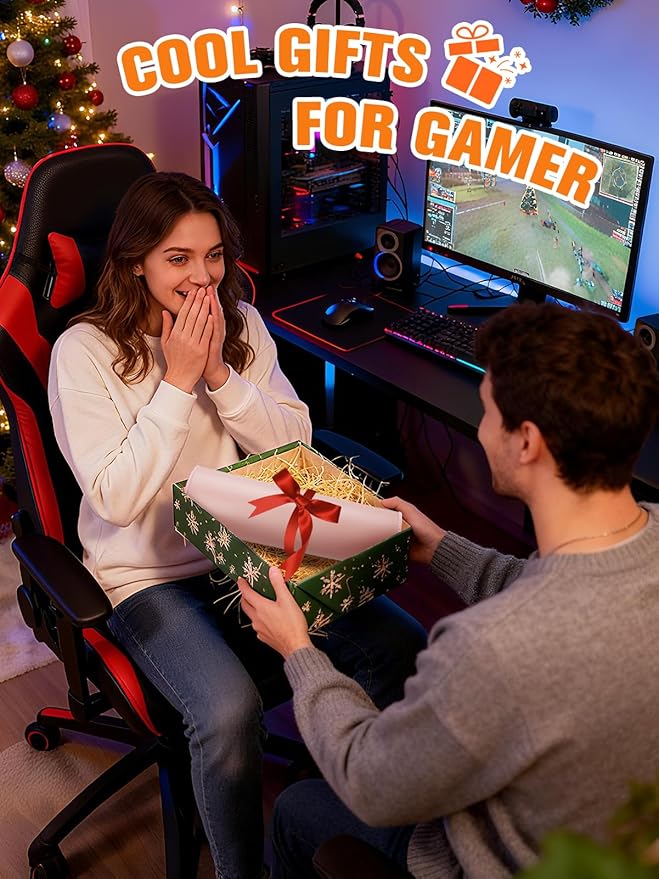 Large Heated Gaming Mouse Pad Gamer Gifts - 5 Levels Heating &amp Timed Auto Shut-Off Heated Desk Pad Mat for Keyboard Winter Gaming Accessories Christmas for Women Girls 31.5''x13'' Pink