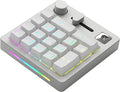 GLORIOUS GMMK Mechanical Numpad- 10 Key USB Programmable Keypad - Hot Swappable Volume Control RGB Backlit Wired &amp Wireless Bluetooth - Laptop &amp Keyboard Accessories- White