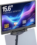 VIVO 15.6 inch Portable Monitor with Laptop Screen Extender Holding Bracket Fits Laptops up to 18.5 inches Black STAND-PM01M