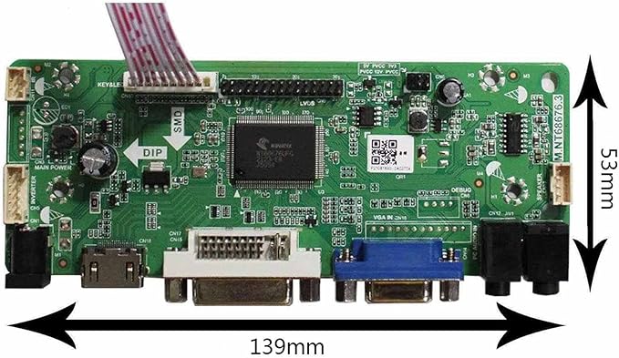 VGA Audio Controller Board for 1920x1080 LM215WF4-TLE9 LM230WF5-TLD1 M236HGE-L10 30Pins LVDs LCD Screen 21.5 23 23.6