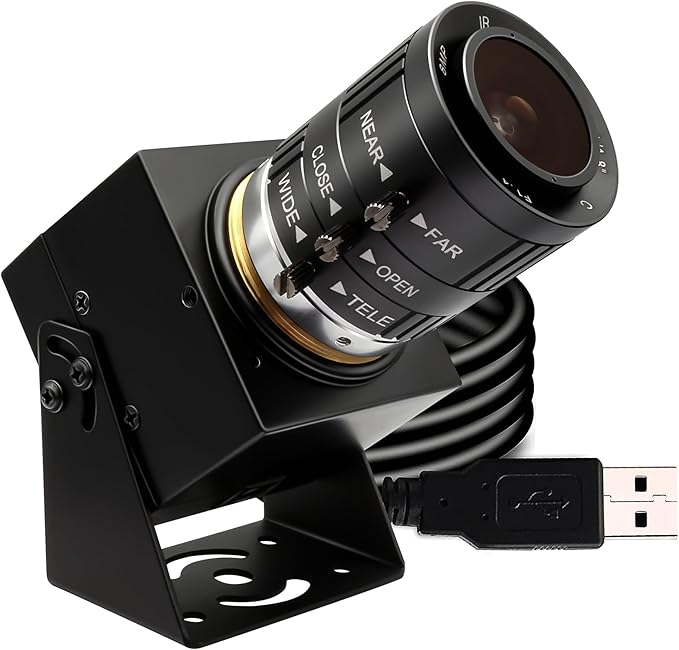 SVPRO 1080P USB Camera Starlight Low Light Webcam with Zoom Lens 3.6-10mm Manual Focus Machine Vision Industrial Camera UVC Plug and Play for Computer and Laptop