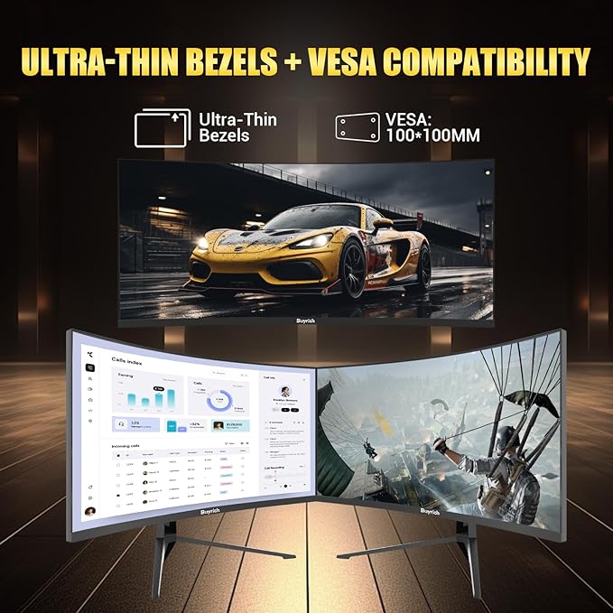 34 Inch Ultrawide Curved Gaming MonitorUWQHD (3440x1440) 240Hz1ms MPRT HDR400Fast VA PIP/PBPAI CrosshairAIPQ(Visual Enhance)MPRT 1msHDMI2.1 * 2DP1.4 * 2(DP Cable Incl.)