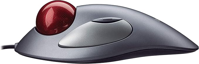 Logitech Trackman Marble Trackball Mouse – Wired USB Ergonomic Mouse for Computers with 4 Programmable Buttons Dark Gray