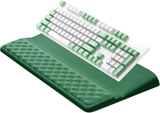 Ospelelf Keyboard Wrist Rest Pad Comfy Ergonomic Keyboard Stand Riser Holder Computer Wrist Support Cushion forTyping Green