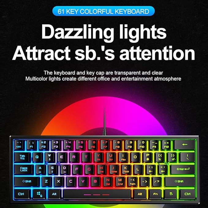 USB Gaming Keyboard Mechanical Keyboard Adjustable Angle Backlit Design for Gaming for Home Office for Work