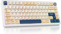 surmen M75 75% Wireless Creamy Keyboard with Gasket Pre-lubed Triple Mode Bluetooth Mechanical Gaming Keyboard BT5.0/2.4Ghz/USB with Sound Absorbing Pads Hot-Swap(SOYA)