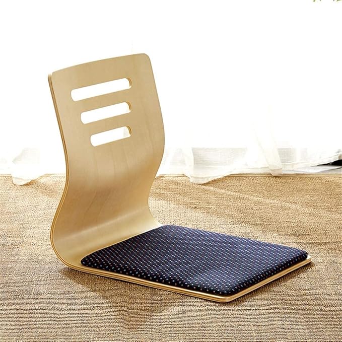 Tables Luxury Tatami Floor Legless Chair Wood Japanese Style Seating Furniture Back Support for Meditation or Gaming (Color : #2)
