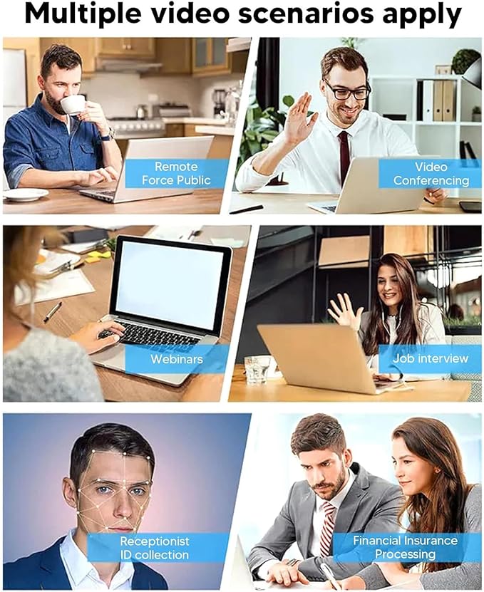 Rotatable Metal Base 720P USB Conference Camera WithAuto Focusing Focusing for Laptop Desktop Live Streaming Video Conference Camera for Meetings