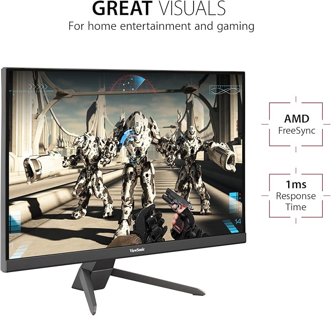 ViewSonic VX2267-MHD 22 Inch 1080p Gaming Monitor with 100Hz 1ms Ultra-Thin Bezels FreeSync Eye Care HDMI VGA and DP