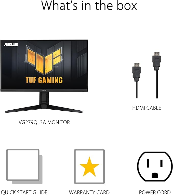 ASUS TUF Gaming 27” 1080P Monitor (VG279QL3A) - Full HD 180Hz 1ms