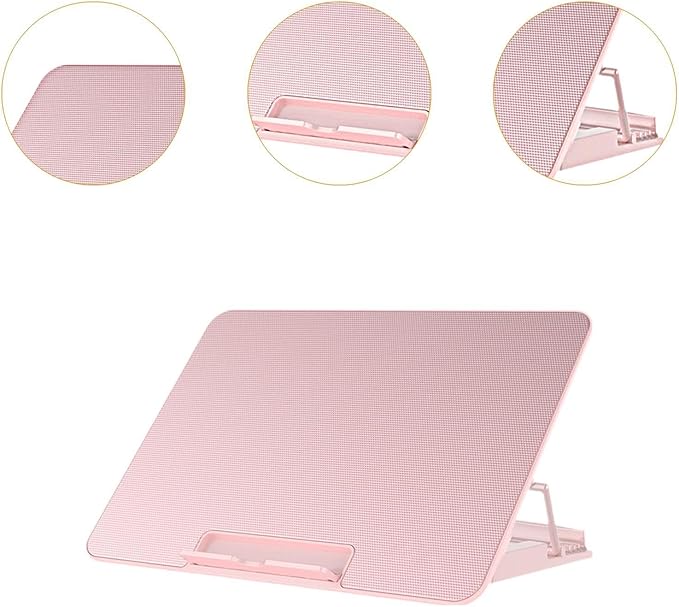 Laptop Cooling Pad with 6 Fans and Adjustable Height for Enhanced Performance Pink