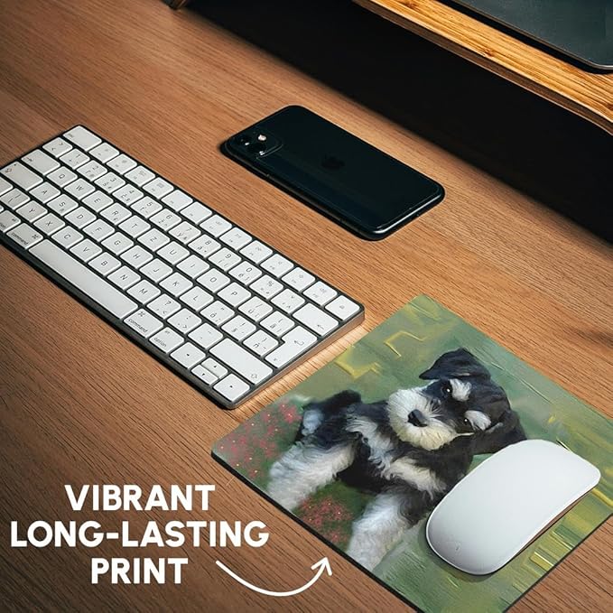 3dRose LLC 8 x 8 x 0.25 Inches Mouse Pad Miniature Schnauzer (mp_4158_1)