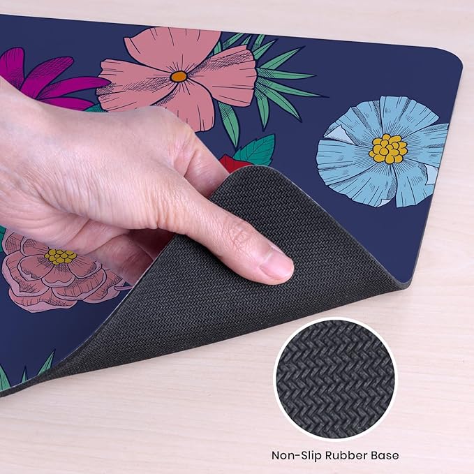 Head Case Designs Officially Licensed Frida Kahlo Skull Floral Art 23.62 x 11.81 x 0.12 inches (600 x 300 mm) - L Gaming Office Desk PC Keyboard Mouse Mat Pad