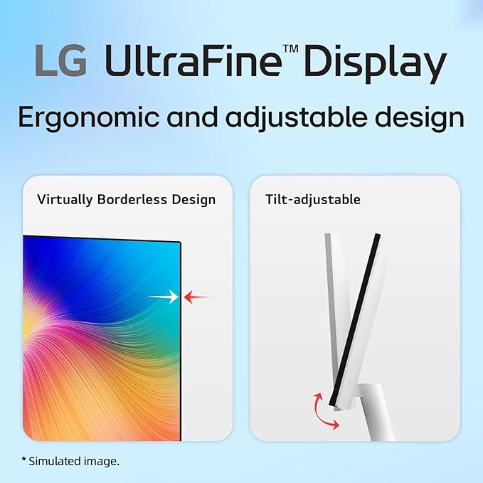LG 27 4K UHD (3840x2160) IPS Monitor 60Hz Dynamic Action Sync Black Stabilizer HDR10 Reader Mode and Flicker Safe Anti-Glare OnScreen Control HDMI &amp DisplayPort Tilt Adjustable White