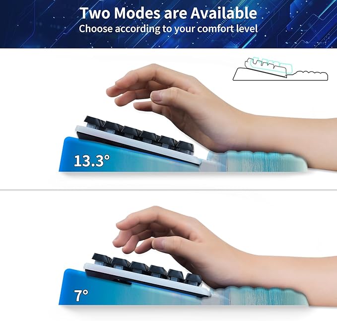 Wrist Rest for Computer Keyboard Keyboard Wrist Rest Ergonomic Keyboards Holder for Easy Typing Working Wrist Pad for Keyboards with Comfortable Wrist Rest for Keyboard Blue
