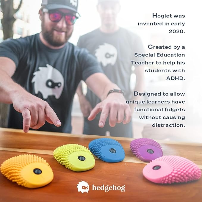 HedgeHog Health Hoglet Wireless Computer Mouse – Cute Functional and Tactile Fidget Tool. Combines Stress Relief with Comfort and Style Perfect for Enhancing Focus and Productivity (Blue)