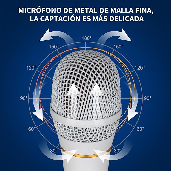 Bolanle Dynamic Vocal Microphone with Shock-Mounted CartridgeSteel Mesh Grille and Integral Pop FilterIdeally Suited for SpeakersKaraoke Singing MachineAmpMixer