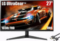 LG 27” Ultragear FHD (1920 x 1080) Gaming Monitor 165Hz 1ms AMD FreeSync Premium &amp Black Stabilizer 3-Side Virtually Borderless Screen Black with MTC HDMI Cable