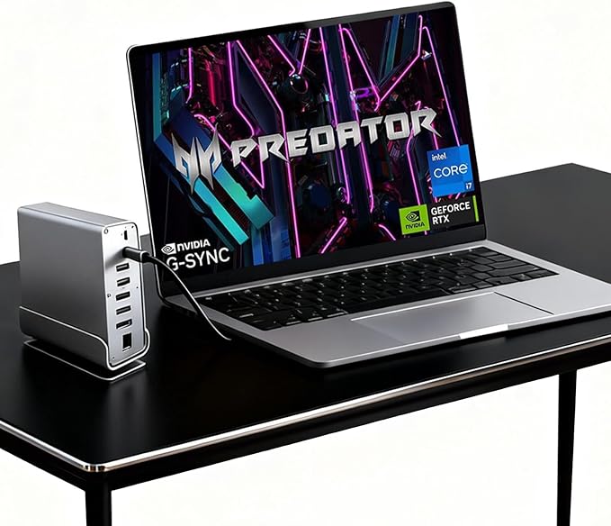 Docking Station for Acer Predator Helios 16 18 500 (Neo 16 16s 18 AI) Triton 14 AI 14 17 X 300 SE 700 900 Gaming Laptop15-in-1 USB C with 360 ° Rotating Base 2 * 4K HDMI and 1*DPRJ45SD/TF ﻿