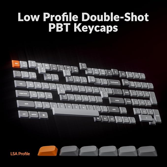 Keychron K17 Max 96% Layout QMK/Launcher Ultra-Slim Wireless/Type-C Wired Mechanical Keyboard with White LED Backlit Low-Profile Gateron Mechanical Brown Switch Compatible with Mac Windows Linux