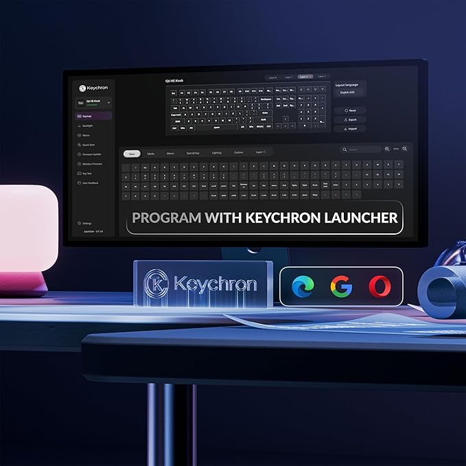 Keychron Q6 HE QMK Wireless 2.4 GHz Custom Keyboard Rapid Trigger Bluetooth 100% Full-size with Hall Effect Gateron Double-Rail Magnetic Switches PBT Keycaps Aluminum Compatible for Mac Windows Linux