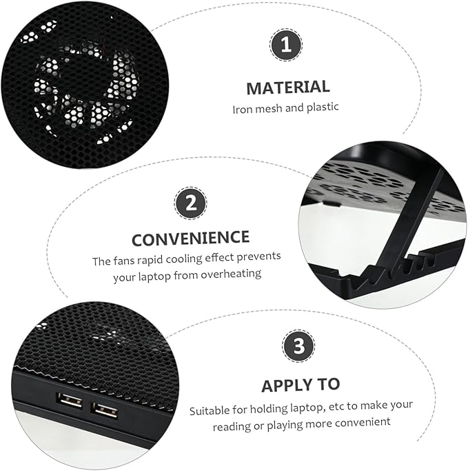 Multi-Angle Adjustable Laptop Cooling Stand Six Fans Base and Variable Speed Control for Enhanced Comfort and Heat Dissipation