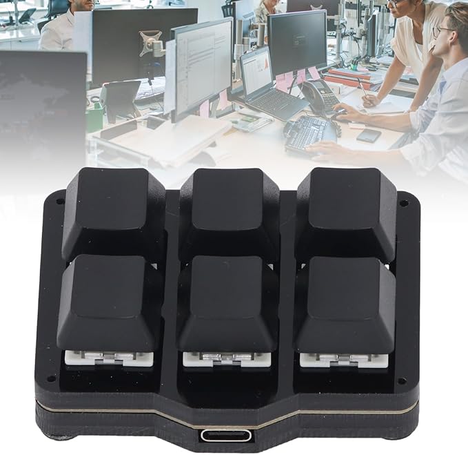 One Handed Macro Mechanical Keyboard Real Time Floating Window Better Control with 4 Modes of Macro for Gaming and Typing Multifunctional USB Keypad for