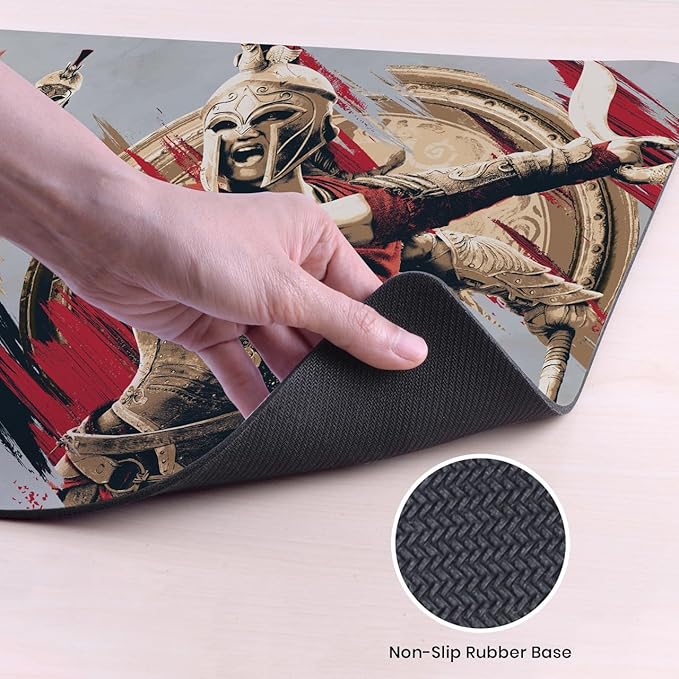 Head Case Designs Officially Licensed Assassin's Creed Alexios and Kassandra Odyssey Key Art 37.4 x 15.75 x 0.16 inches (900 x 400 mm) - XL Gaming Office Desk PC Keyboard Mouse Mat Pad