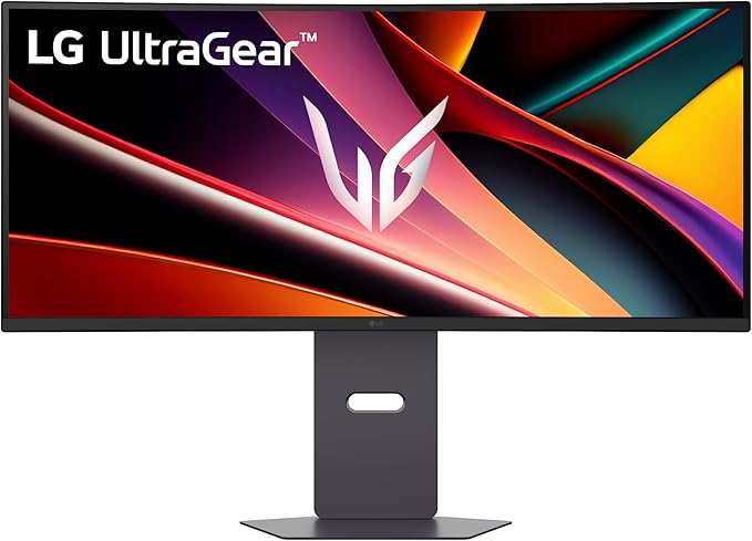 LG 34G600A-B 34-inch Ultragear WQHD (3440 x 1440) Curved Gaming Monitor 160Hz AMD FreeSync Premium HDR10 Built-in Speaker Reader Mode HDMI 2.1 DisplayPort Tilt/Height/Swivel Stand Black