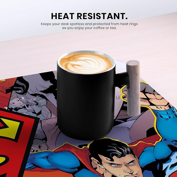 Head Case Designs Officially Licensed Superman DC Comics Oversized Logos and Comic Book 37.4 x 15.75 x 0.16 inches (900 x 400 mm) - XL Gaming Office Desk PC Keyboard Mouse Mat Pad