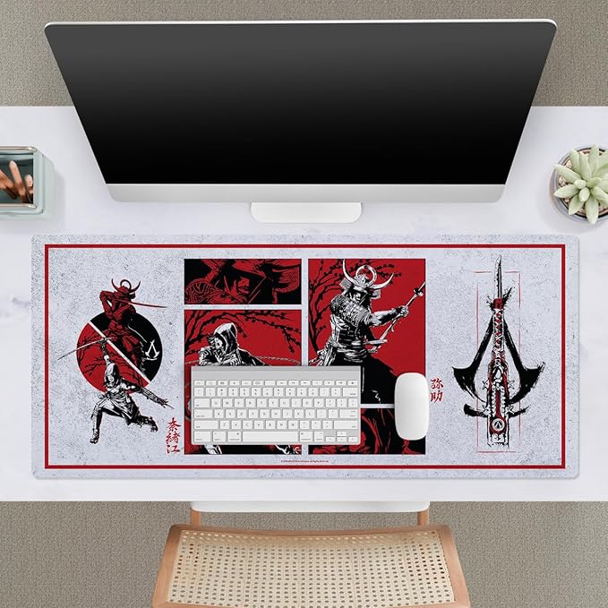 Head Case Designs Officially Licensed Assassin's Creed Character Art Shadows Graphics 37.4 x 15.75 x 0.16 inches (900 x 400 mm) - XL Gaming Office Desk PC Keyboard Mouse Mat Pad