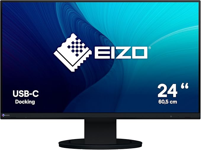 Eizo FlexScan EV2480-BK - 60 cm (23.8 Zoll) LED 1920 X 1080 IPS-Panel Pivot Speaker USB-C DisplayPort HDMI