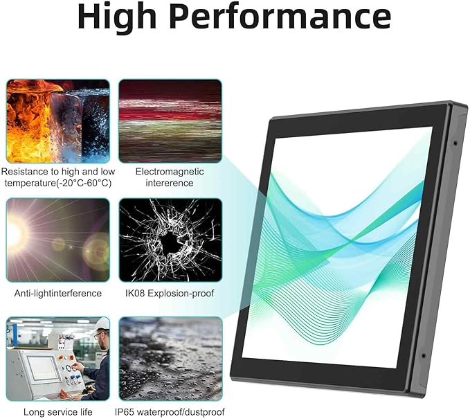 12.1 Inch Industrial Touch Screen Monitors 10 Points Embedded Open Frame Touch Screen Monitor 1024x768 @ 60Hz TFT LCD Suitable for kiosks ATMs Vending Machines