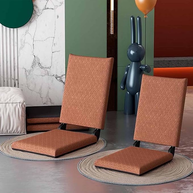 Tatami Floor air Portable Floor air with Backrest Support - Multi-Angle Adjustable Folding Sponge Upholstered Seats for Games Meditation Classroom and Living Room